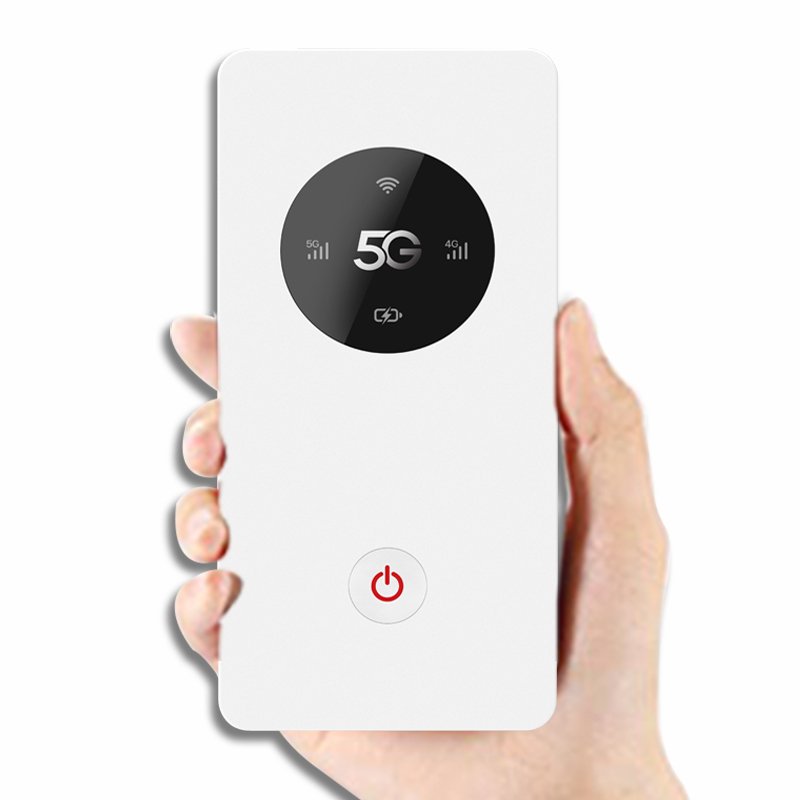 5G      მობილური Hotspot ჯიბის მოდემი, 5g უსადენო Wifi Hotspot როუტერი SIM ბარათის სლოტით